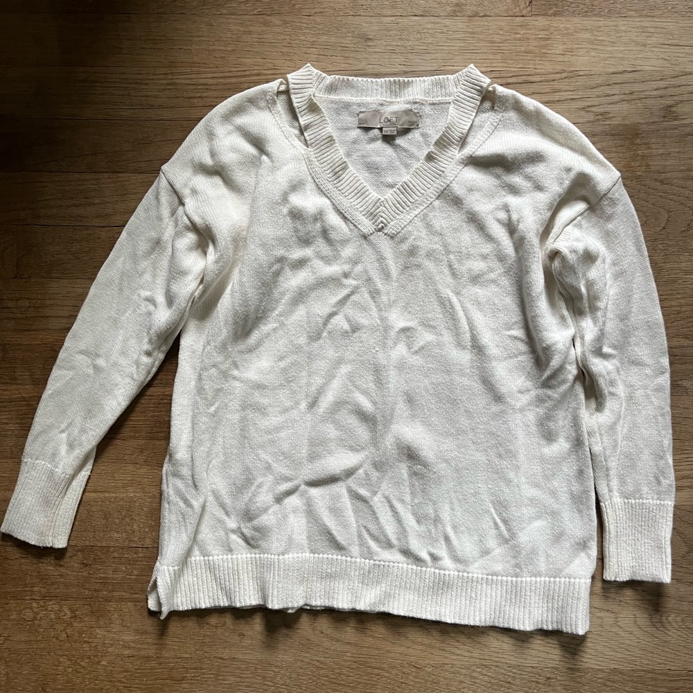 LOFT Soft Knit V-Neck Sweater